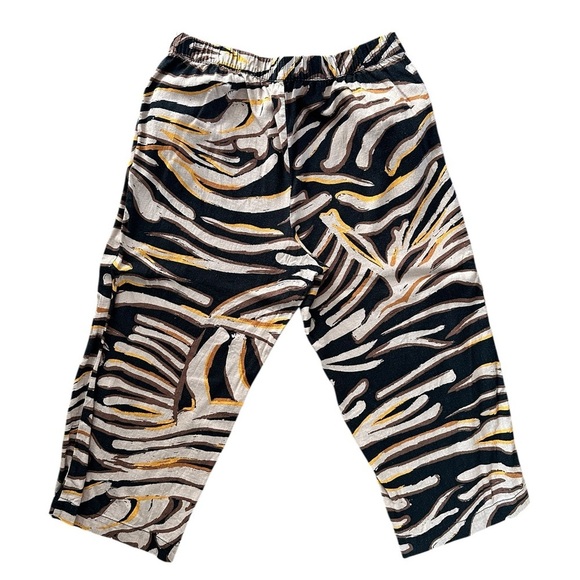 Cleo Linen-Blend Ankle Pants – Zebra Inspired Print – Size XL - Picture 8 of 9